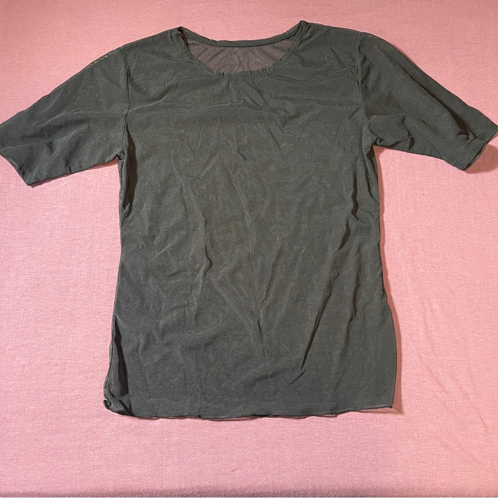 Black mesh/see through tee shirt - size XS/S